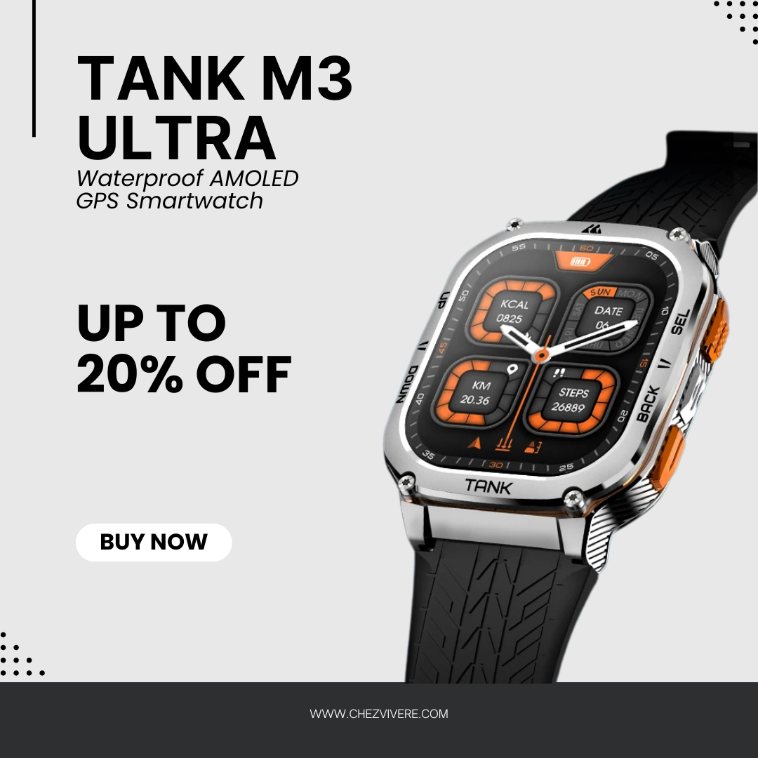 TANK M3 Ultra Waterproof AMOLED GPS Smartwatch