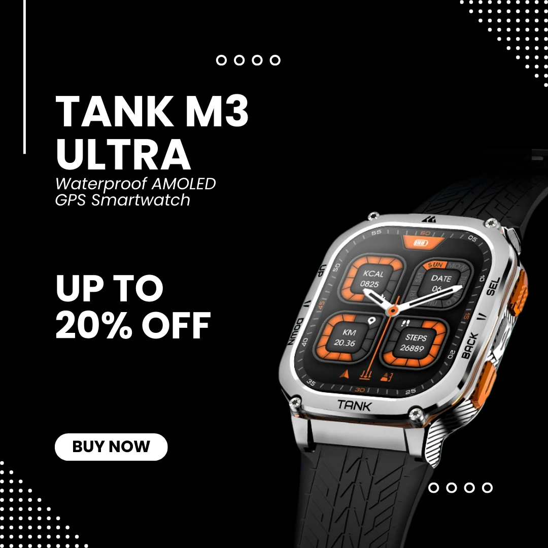 TANK M3 Ultra Waterproof AMOLED GPS Smartwatch