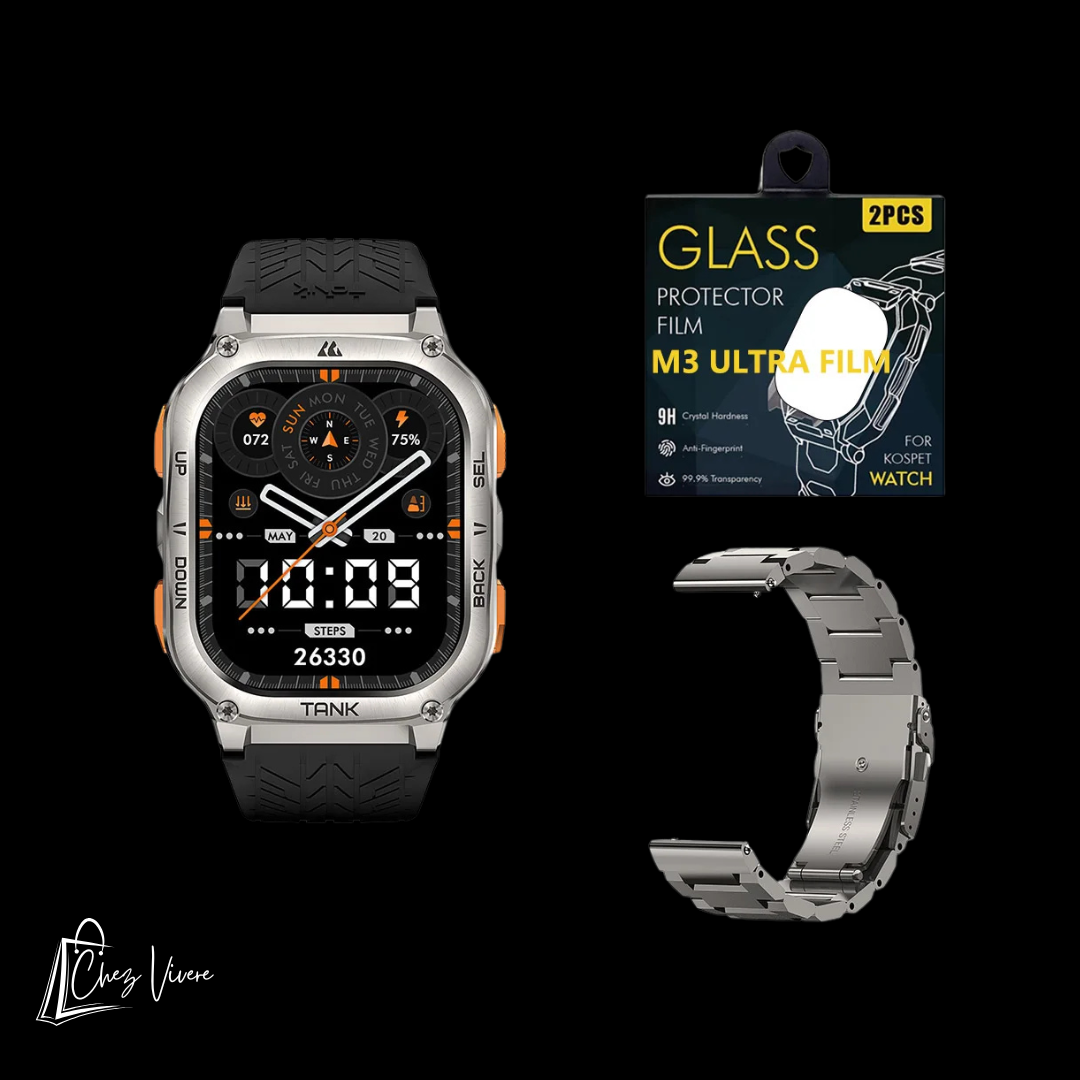 TANK M3 Ultra Waterproof AMOLED GPS Smartwatch