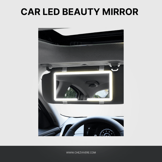 Car LED Beauty Mirror with Touch Control and Tricolor Lighting - Chez Vivere