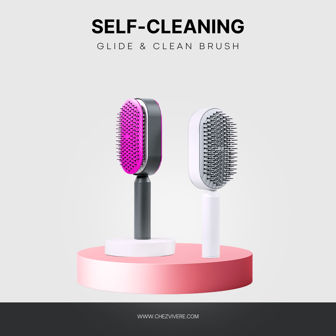 Self - Cleaning Air Cushion Hair Brush - Chez Vivere