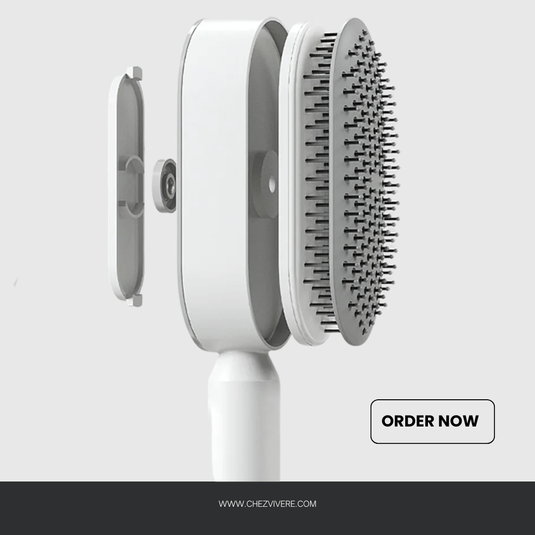 Self - Cleaning Air Cushion Hair Brush - Chez Vivere